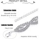 3PCS Bridal Wedding Bracelets Set Made With Clear Crystals Sets For Women Or Bridesmaids